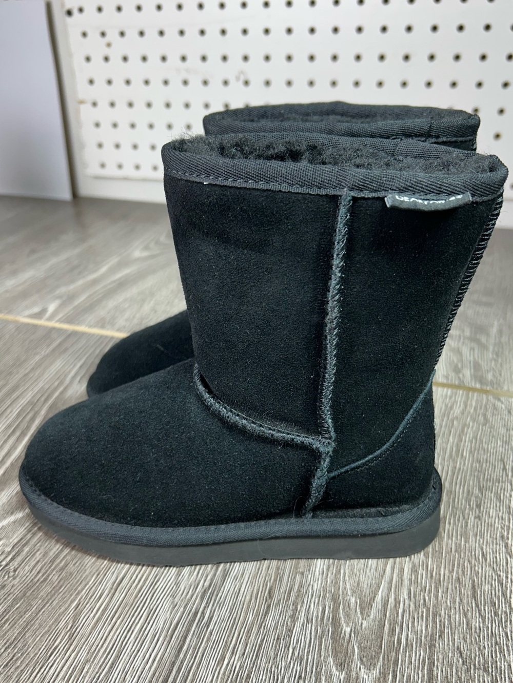 Bearpaw Emma kids Classic suede Black Mid-Calf Shearling Boots